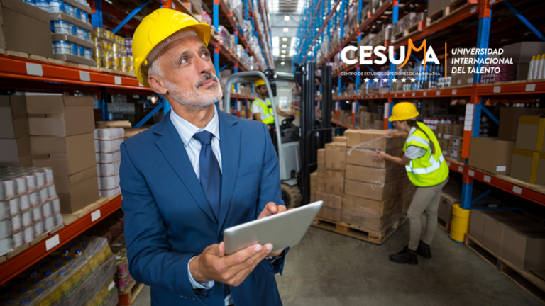 Director-de-almacén-revisando-productos