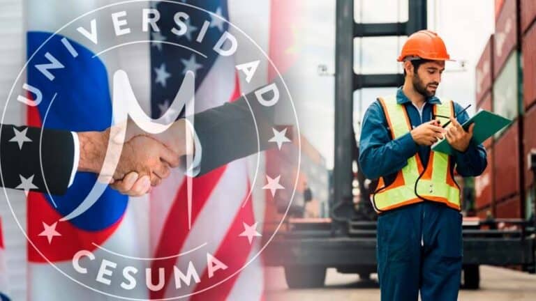 manos entrelazadas y trabajador de almacen