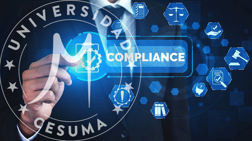 Empresario dando clin en compliance Empresario dando clin en compliance